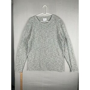 1897 Womens Sweater XL Gray Knit Crewneck Long Sleeve Cotton Blend